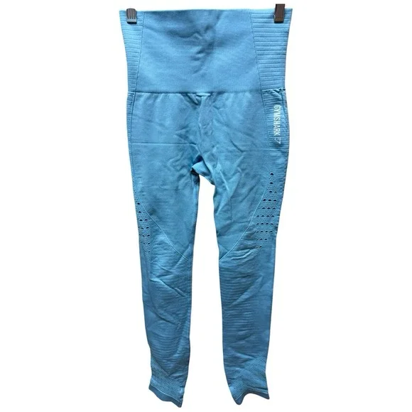 GYMSHARK Energy Seamless legging. Malibu blue. Sz S *estimated See Measurements - Picture 2 of 12